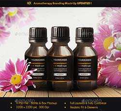 香薰瓶品牌产品展示模型：Aromatherapy Branding Mock-Up